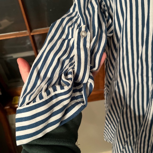 Torrid Long Sleeve Striped Kimono Shirt - Picture 4 of 6